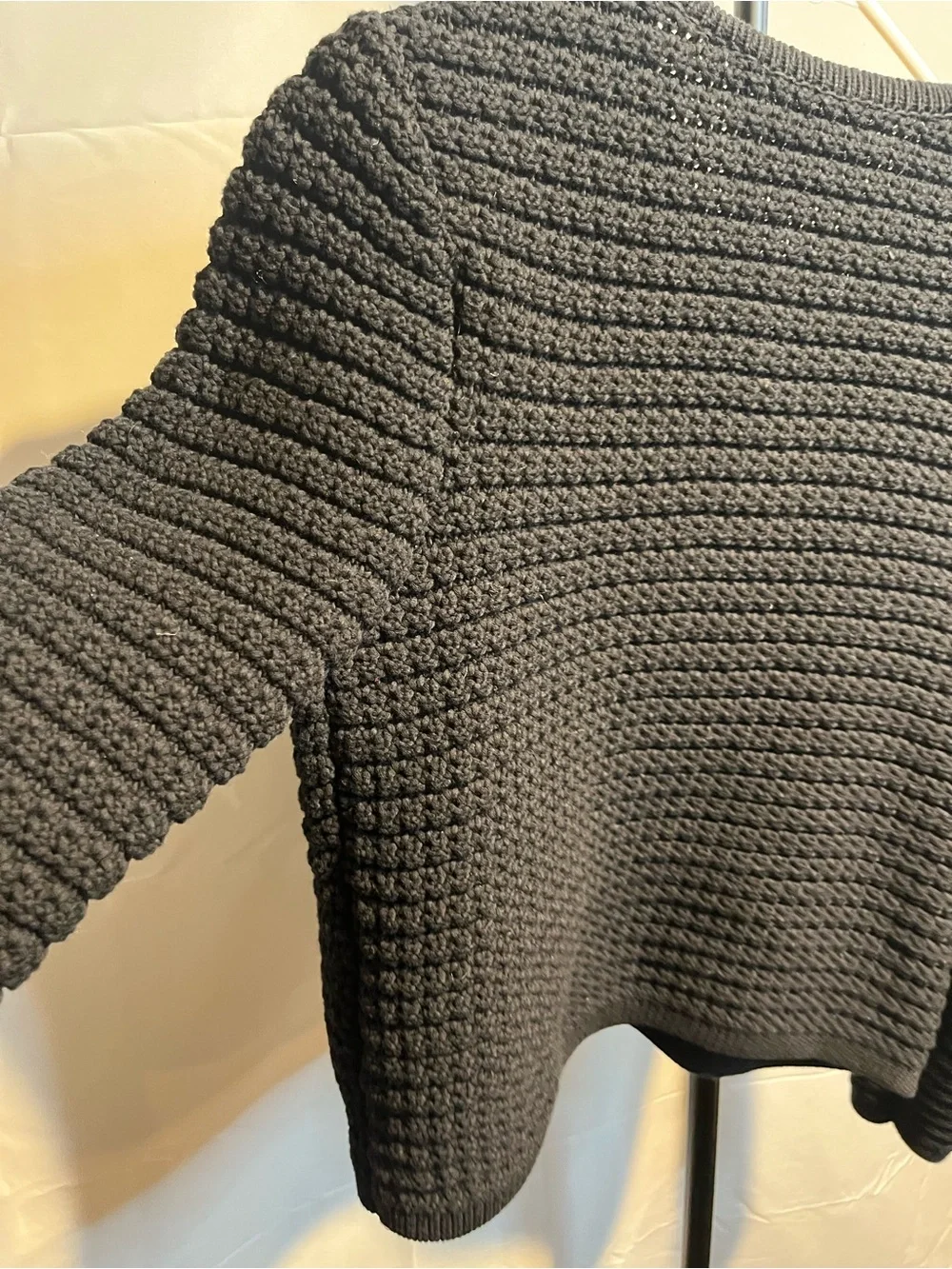 ba&sh Gaspard Crewneck Cotton-Blend textured knit Botton placket Cardigan Sz 1 - Picture 6 of 12
